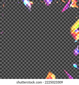 Vector transparente de fondo de boquilla brillante. Tarjeta de sombra de partículas. Ilustración Moderna Desdibujada. Capa azul. Papel de escritorio brillante.