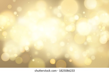 Bright bokeh effect. Festive magic luminous background. Holiday design for Christmas. Vector illustration.