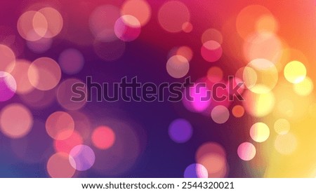 Bright bokeh lights. Abstract festive blurred background. Bright defocused glowing lights effect. Graphic template for celebration banners and invitations. Vector illustration.