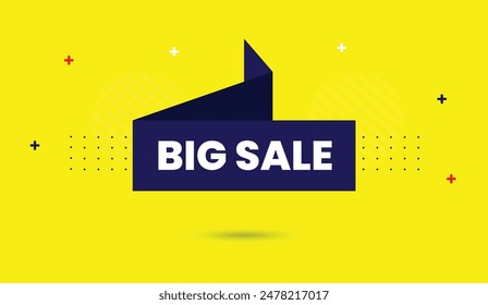 Bright and bold BIG Sale banner template with a striking yellow background, perfect for attracting attention and boosting your sales.