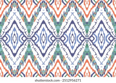 Bright and bold tribal pattern ideal for cultural event branding or posters."This content was created using vector drawing tools and software, not generated by AI"