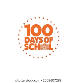 Bright and Bold Typography for 100 Days of School Events
Cute School Themed 100 Days of School Design