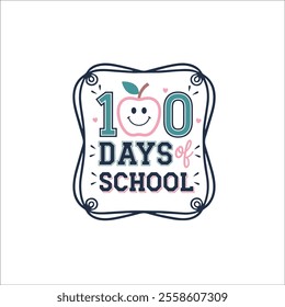 Bright and Bold Typography for 100 Days of School Events
Cute School Themed 100 Days of School Design