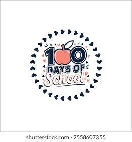 Bright and Bold Typography for 100 Days of School Events
Cute School Themed 100 Days of School Design