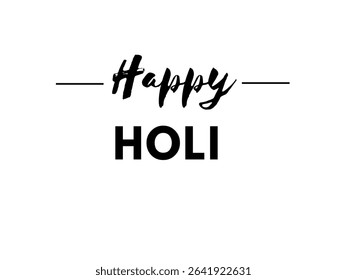 Bright and bold “HAPPY HOLI” typography design with clean fonts. Perfect for festive greetings, social media, and celebration cards. Simple, colorful, and versatile.