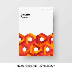 Ilustración de diseño vectorial de portada de libro brillante. Diseño de folleto de mosaicos aislados.