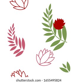 Bright botanical pattern. Floral background. Great for printing on fabric.