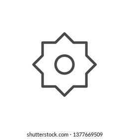 Bright, brightness vector icon. Multimedia minimalist outline vector icon.