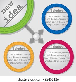 bright brochure with circles