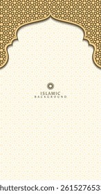 Bright brown and cream decorative simple Islamic background