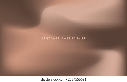 Bright brown holographic background. Mocha mousse color of the year 2025. Abstract liquid gradient creative banner. Blurred soft blend color gradation minimalist texture. Vector illustration.