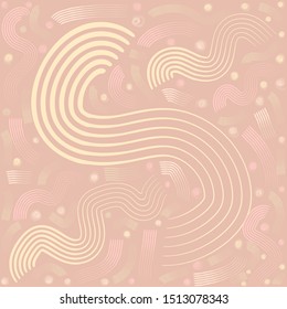 Bright brown orange pink wavy lines, modern pattern background for leaflets, posters, business cards. Music, youth concerts, store sales. Print for textiles, hoodies, accessories.