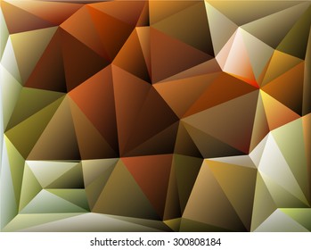Bright brown polygon abstract background.Vector EPS 10 illustration.