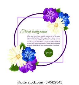 Bright buds, leaves, flowers. Flowers for greeting cards, posters, flyers. Flower shop. Flower frame. Floral background. Wedding invitation card. Blooming Flowers. Summer, Spring frame with flowers. 