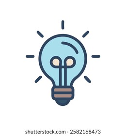 Bright Bulb Icon for Innovation