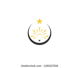 Bright bulb icon liogo vector template