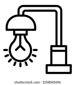 A bright bulb on the bending pole concept of street light