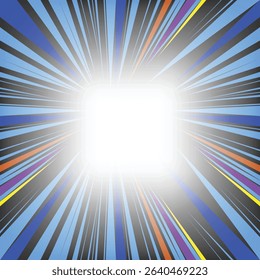 Bright Burst of Light with Dynamic Rays, use to social media post design background, modern poster background vector template, product manipulation background, cover design.