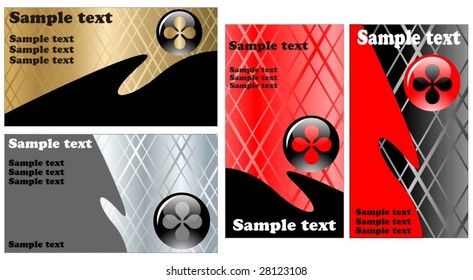 bright business cards vector