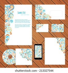 Bright business style template, vector illustration