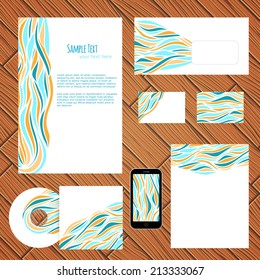 Bright business style template, vector illustration