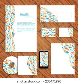 Bright business style template, vector illustration