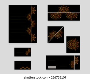 Bright business style template, vector illustration