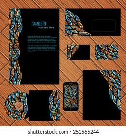 Bright business style template, vector illustration