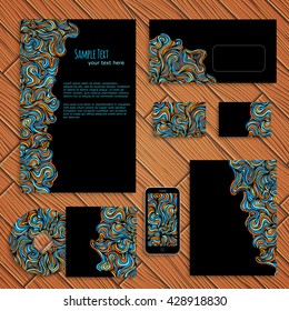 Bright business style template, vector illustration, eps10