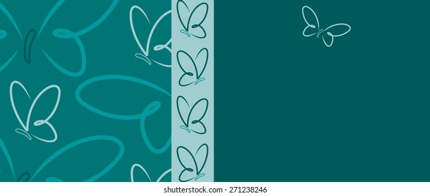 Bright Butterfly banner in vector format.