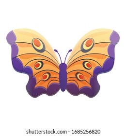 Helles Schmetterlingssymbol. Cartoon auf hellem Schmetterling Vektorillustration Symbol für Webdesign einzeln auf weißem Hintergrund