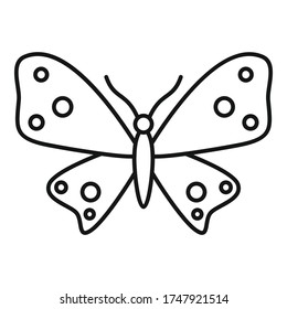 Bright butterfly icon. Outline bright butterfly vector icon for web design isolated on white background