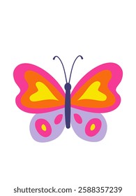 A bright butterfly vector illustration. EPS10