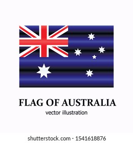 Bright button with flag of Australia. Happy Australia day background. Illustration with white background.  Vector illustration.
