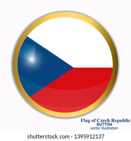 Bright button with flag of Czech Republic . Happy Czech day button. Bright banner with flag.