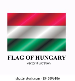 Bright button with flag of Hungary. Happy Hungary day banner. Vector illustration.