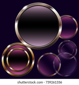 bright buttons on a colored background