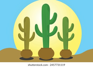 bright cacti, aloe and leaves. Collection of exotic plants