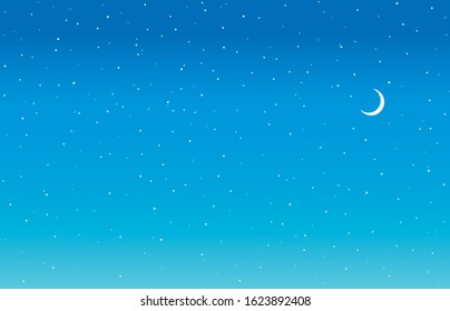 Bright calm tranquil serene glitter starlit spark twinkle dusk dust cloud nightfall shape beauty concept. Cute art fantastic nobody nighttime sparkle design draw crescent element cartoon style text