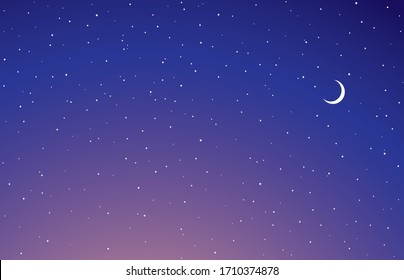 Bright calm tranquil serene glitter starlit spark twinkle dusk dust cloud nightfall shape beauty concept. Cute art fantastic nobody nighttime sparkle design draw crescent element cartoon style text