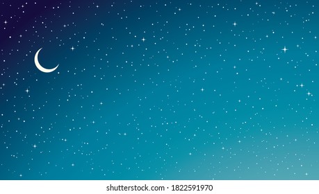 Bright calm tranquil serene glitter starlit spark twinkle dusk dust cloud nightfall shape beauty concept. Cute art fantastic nobody nighttime sparkle design draw crescent element cartoon style text