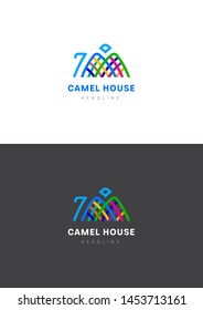 Bright Camel house logo template.
