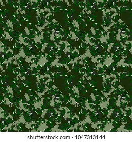 Bright camouflage seamless pattern in different shades of green color. Vector camo print for clothes, backdrop for sites, wallpaper etc.