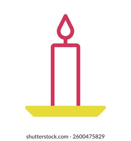 A Bright Candle Flame Illuminating Tranquility