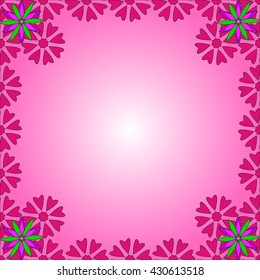 bright card with abstract flowers vector image. Floral pattern. Flower vector pattern. Vector illustration pattern. Design pattern. Spring pattern. Pattern for presentation. Pattern for postcard.