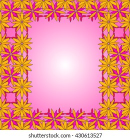 bright card with abstract flowers vector image. Floral pattern. Flower vector pattern. Vector illustration pattern. Design pattern. Spring pattern. Pattern for presentation. Pattern for postcard.