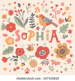 Sophia Name Stock Illustrations Images Vectors Shutterstock