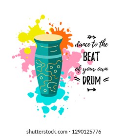 bright card drum dance beat your stock vector royalty free 1290125776