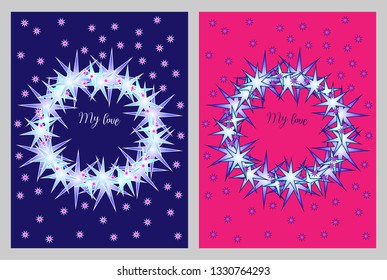 bright card of the elements in the form of stars of different colors, suitable for different holidays if you change the inscription, suitable for you, can be used as a frame and as separate elements