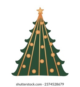 Bright cards for New Year and Christmas. Christmas tree with decorations. Universal abstract creative art templates with Christmas tree. Postcard xmas. Vector illustrations, EPS 10.